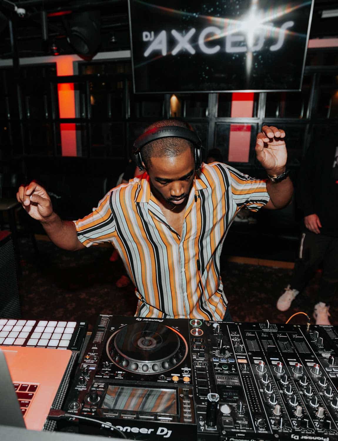 Professional DJ performing