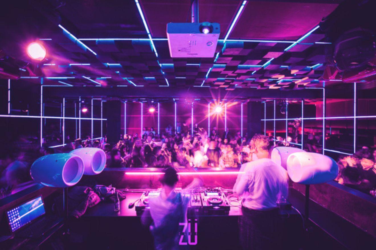 Modern DJ venue booth